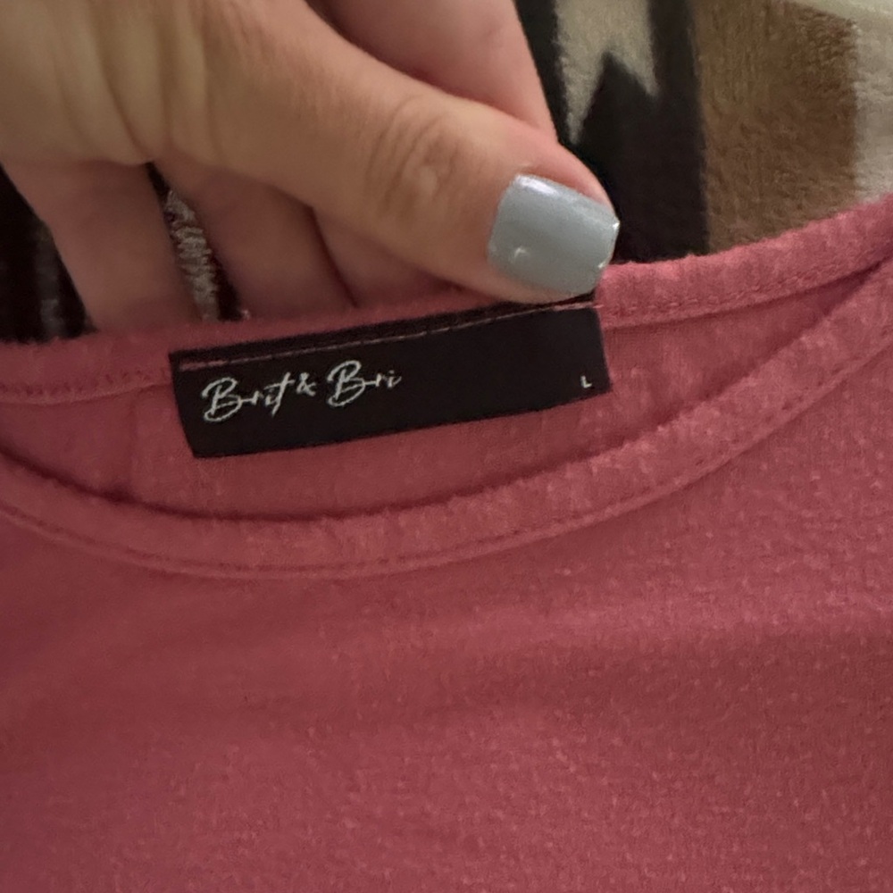 Berry Blush Short Sleeve Ruffle Top - Picture 2 of 2